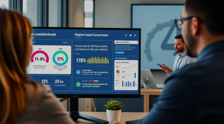 Lead metrics and CRM dashboard