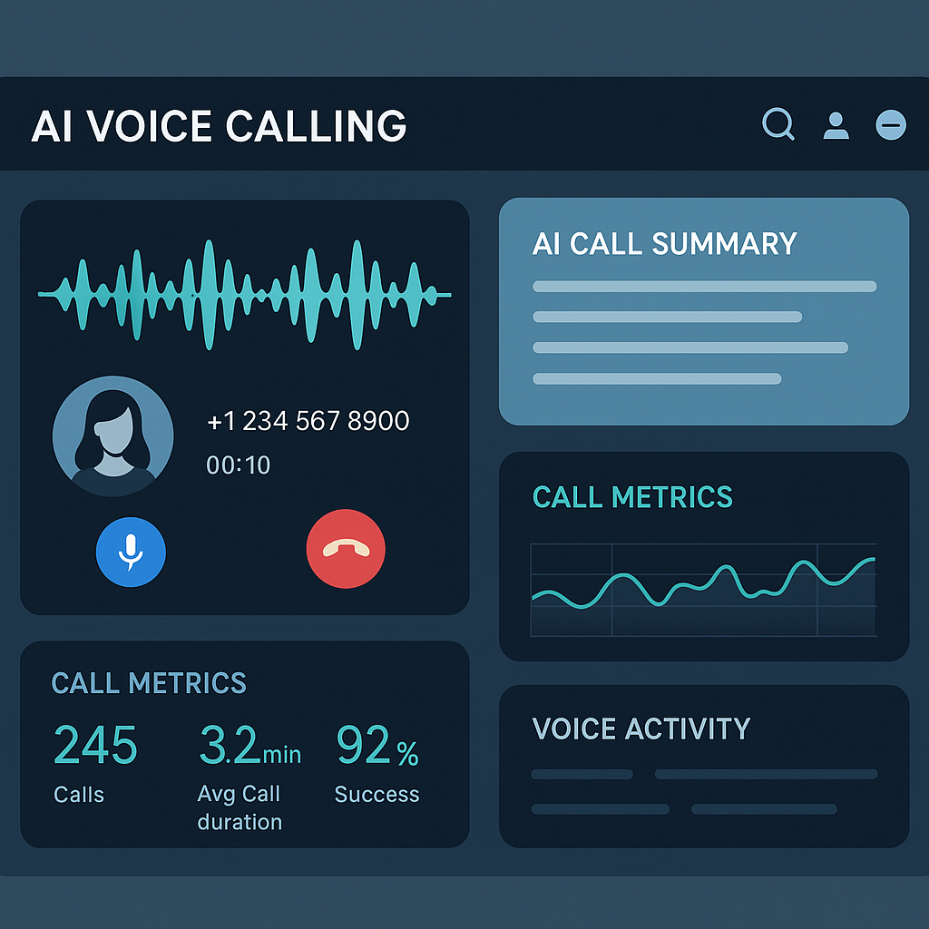 AI Voice Calling Dashboard Metrics