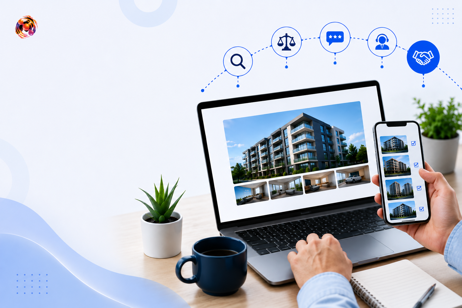 Property buyers researching projects online